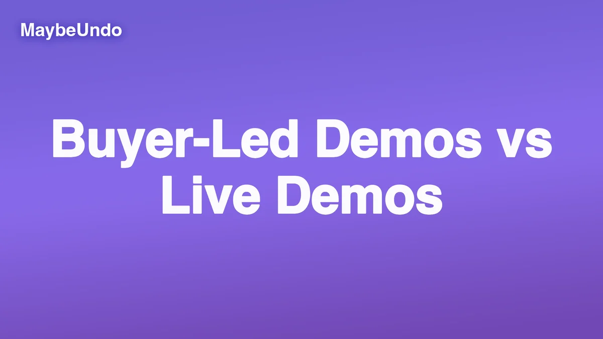 Comparison of buyer-led demo exploration and live presales demo conversation across a sales workflow