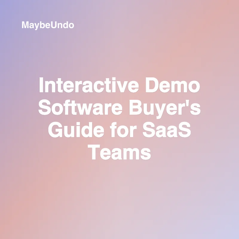 Interactive Demo Software Buyer's Guide for SaaS Teams card image