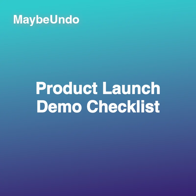 Product Launch Demo Checklist guide for SaaS product demo teams